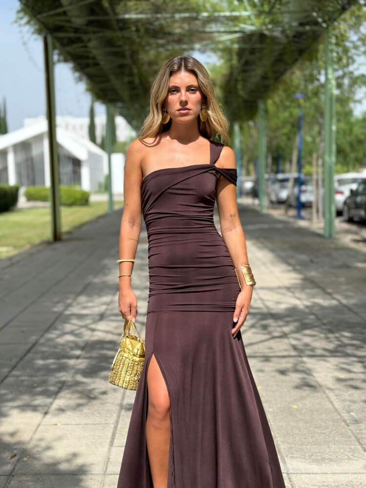 Vestido Marrón Largo